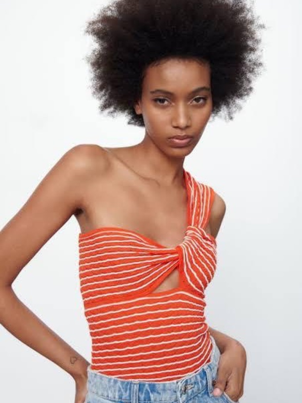 Zara Asymmetrical Knit Top